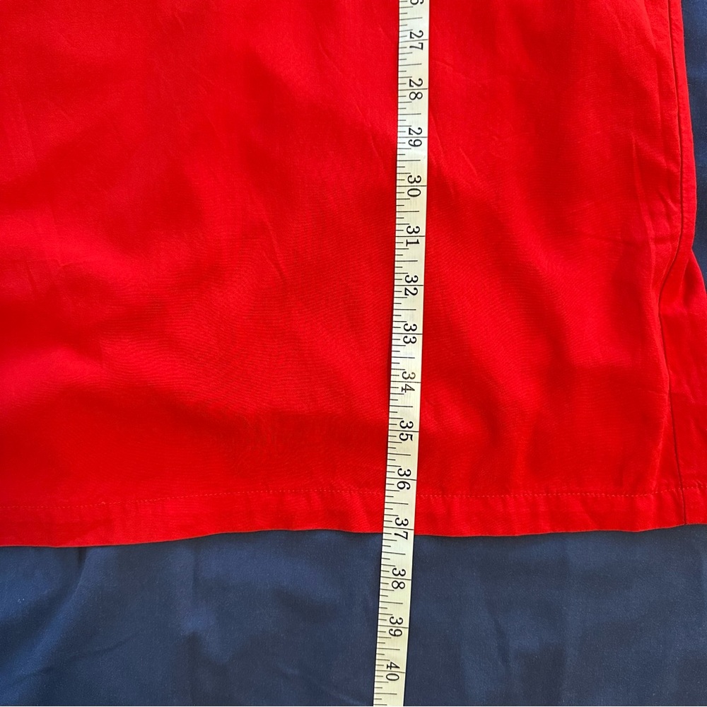 Red Dolman Short Sleeve dress or beach cover up with drawstring waist - Picture 10 of 12